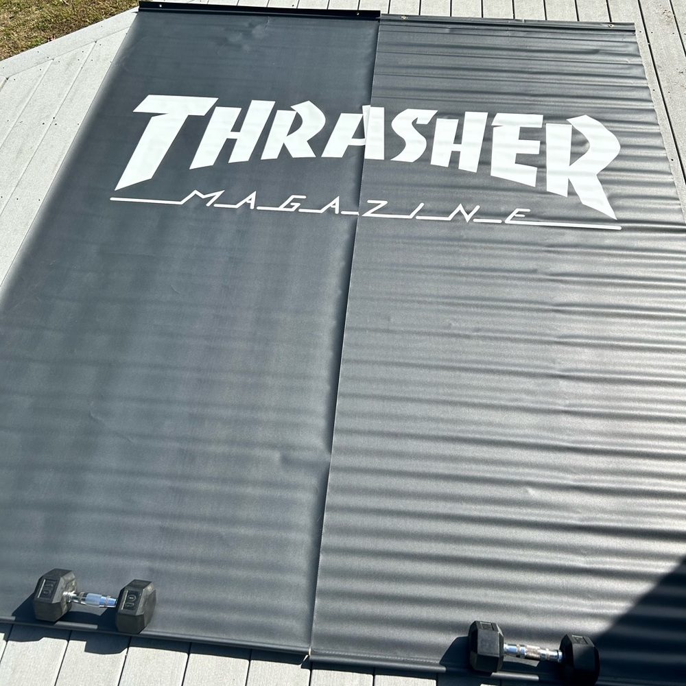 Thrasher Magazine Black Vinyl Banner